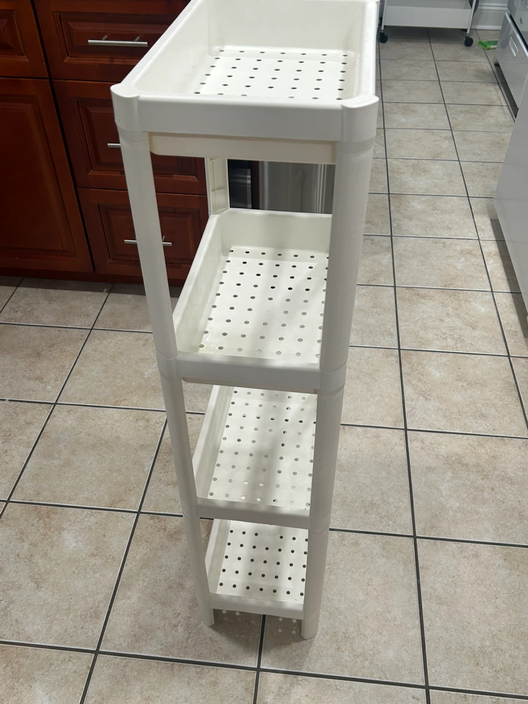 White 3-Tier Rolling Storage Cart - photo 3