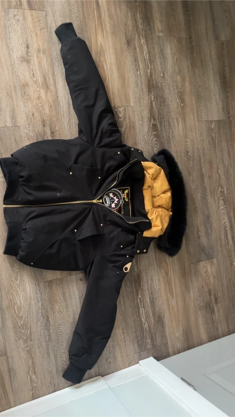 Moose Knuckles Bomber Jacket Black Fur Hood - photo 3