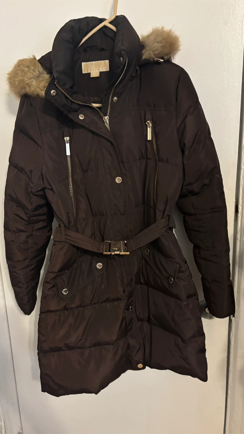 Michael Kors Women's Puffer Coat - Brown - Size M