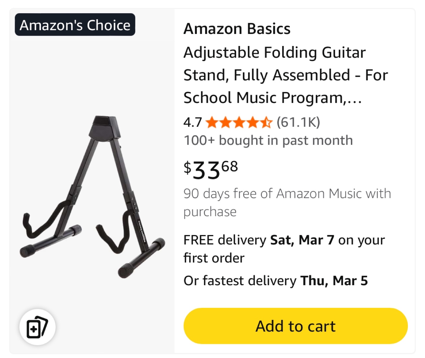 Folding Guitar Stand - photo 5