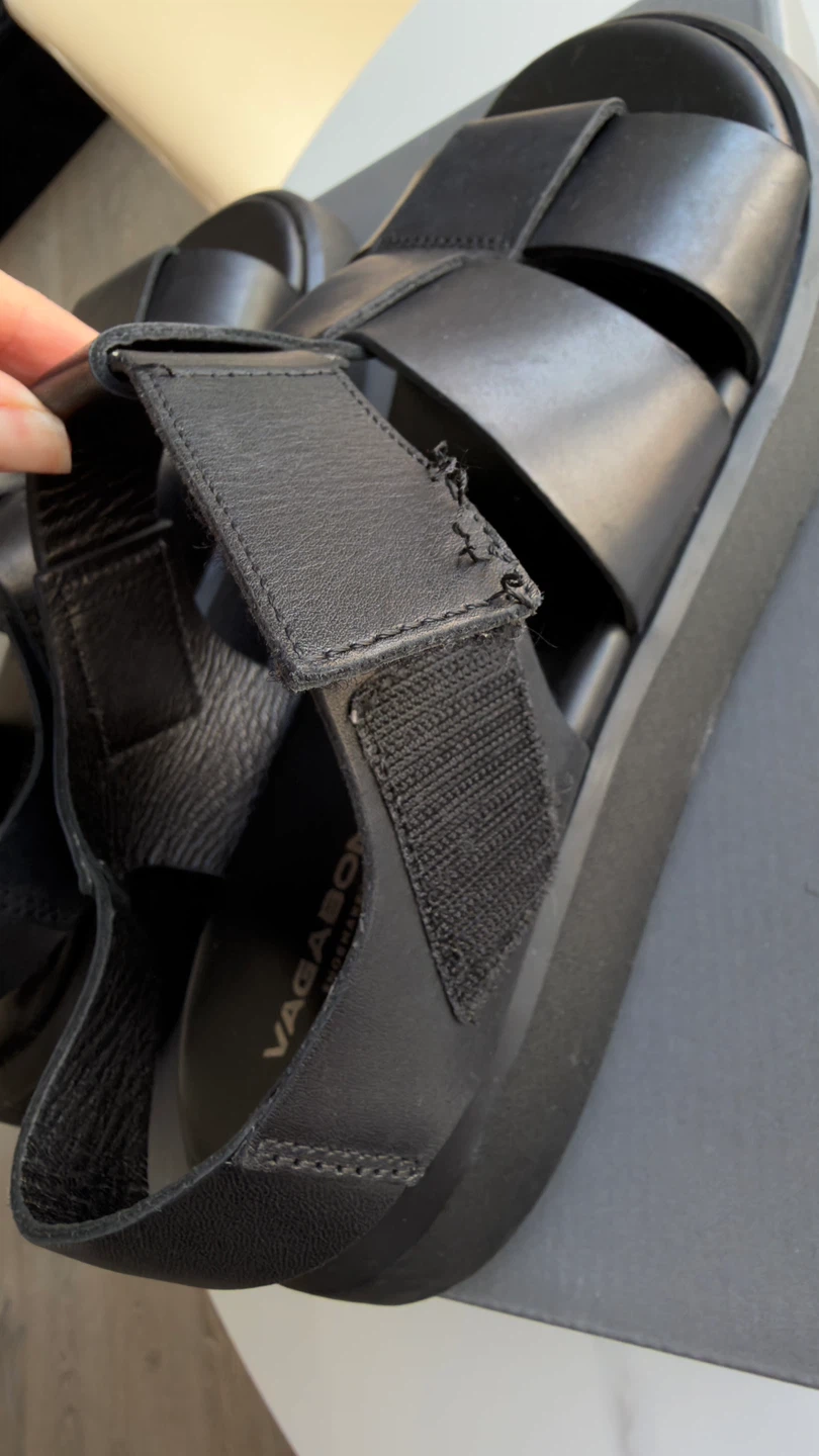 Vagabond Black Leather Platform Sandals Size 42 - photo 4