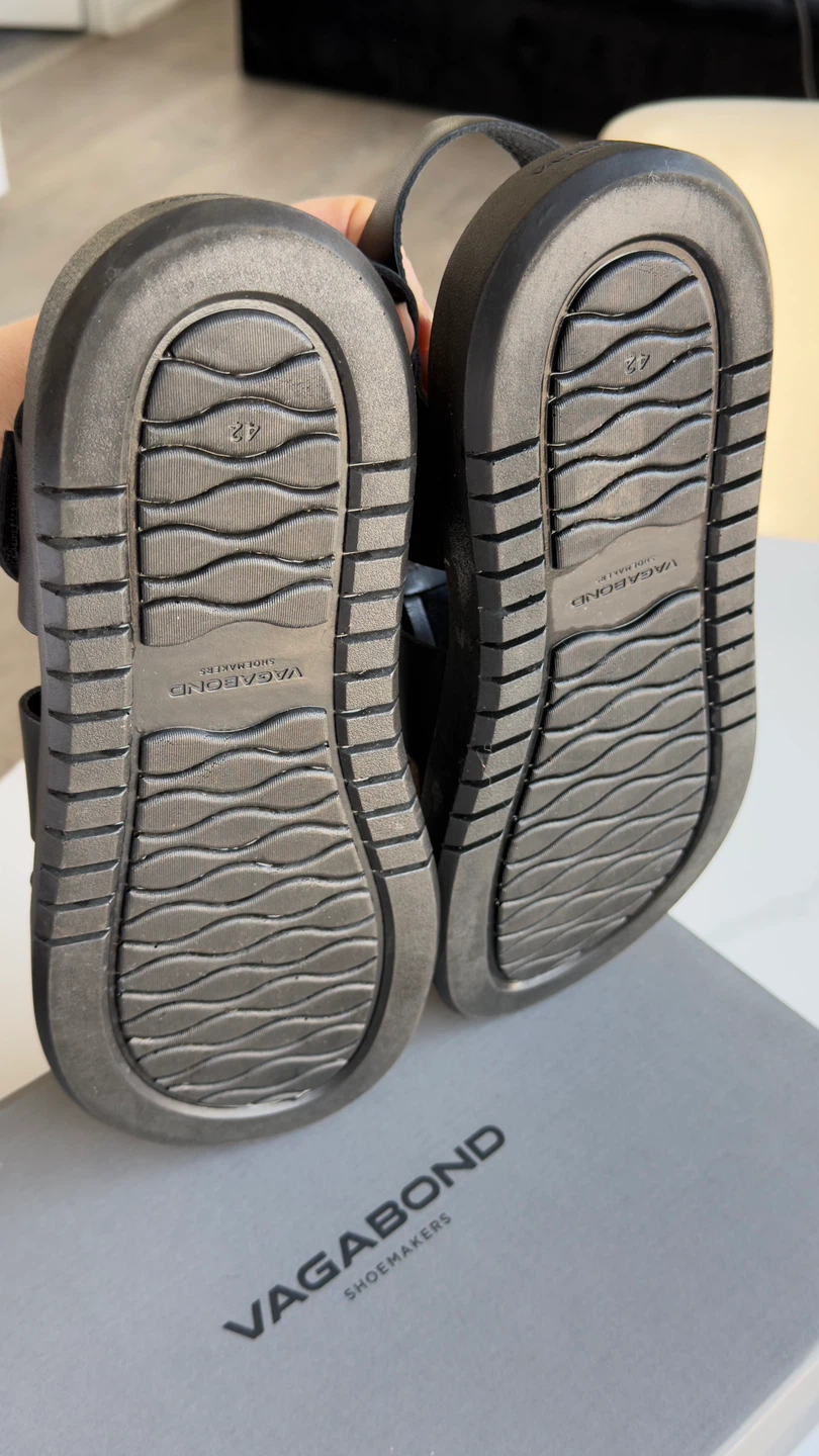 Vagabond Black Leather Platform Sandals Size 42 - photo 5