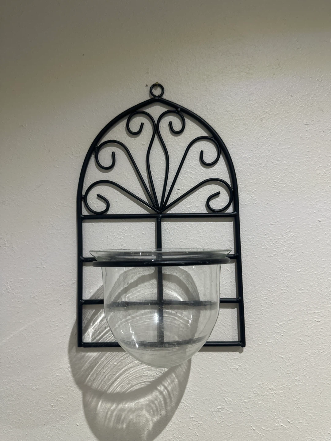 Wall Mounted Metal and Glass Planter
