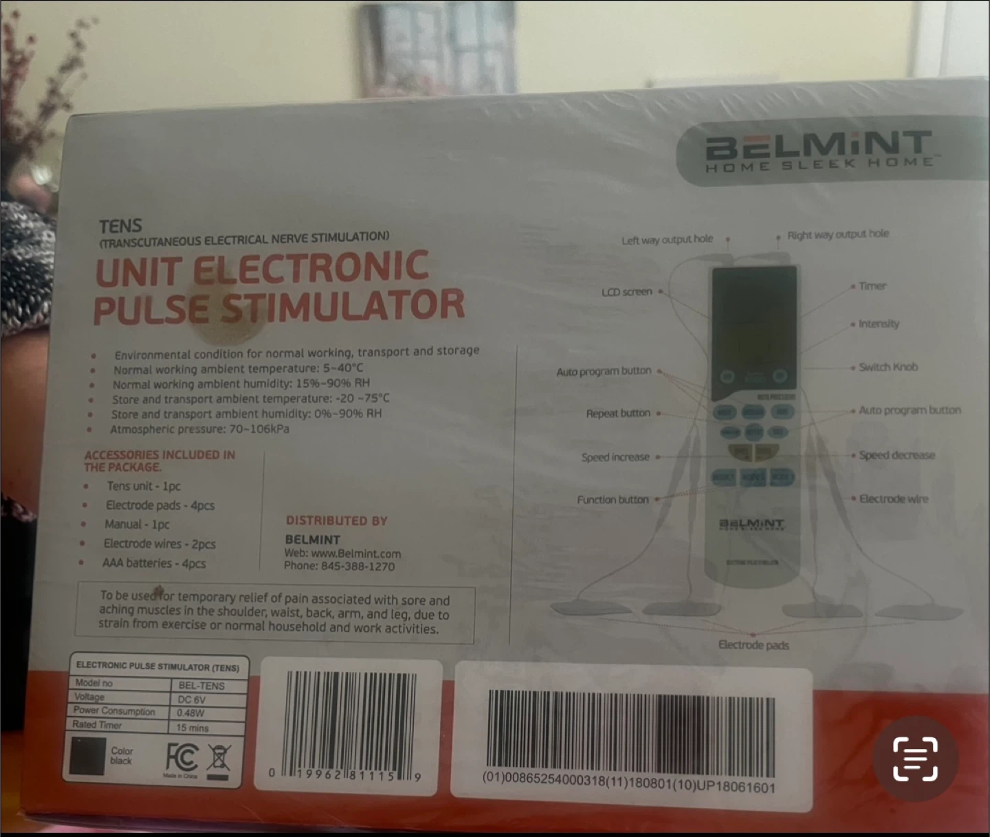 Belmint TENS Unit Electronic Pulse Stimulator - photo 4
