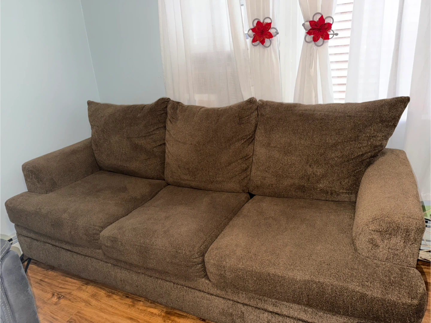 Brown Sectional Sofa with Storage Ottoman - photo 5