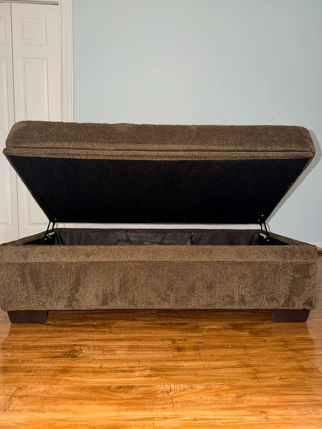 Brown Sectional Sofa with Storage Ottoman - photo 2