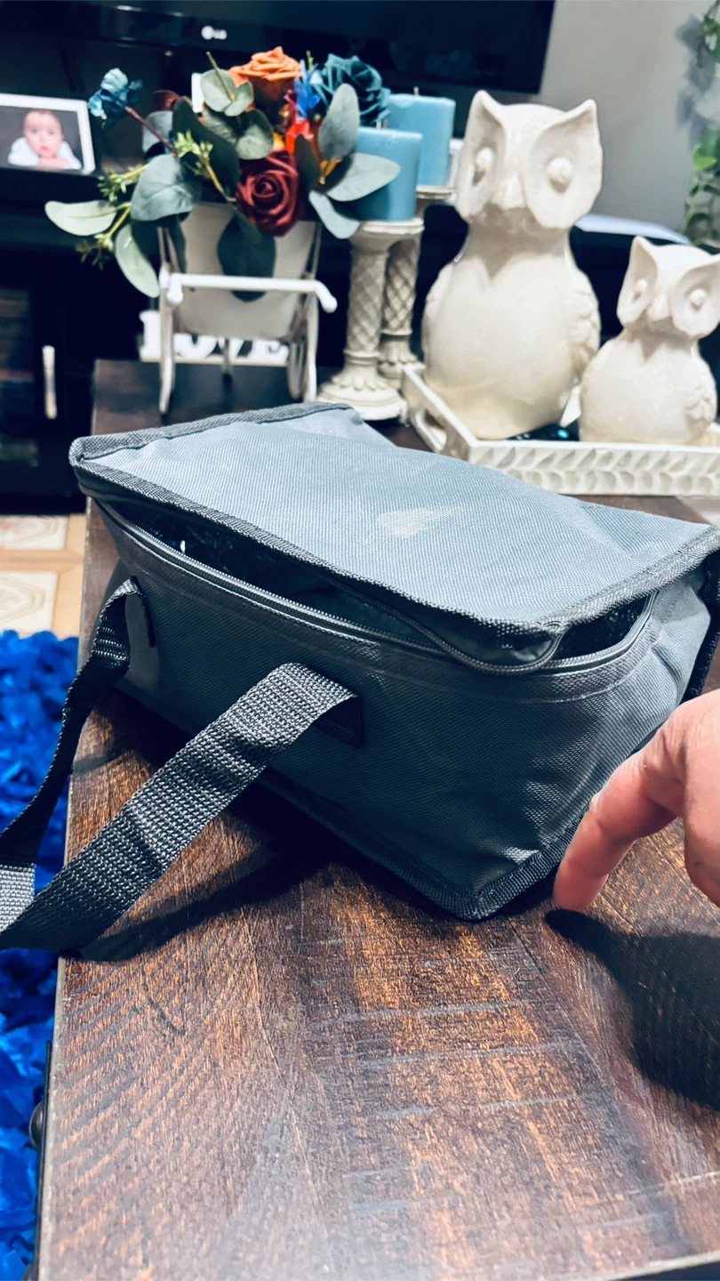 Gray Insulated Lunch Bag Tote