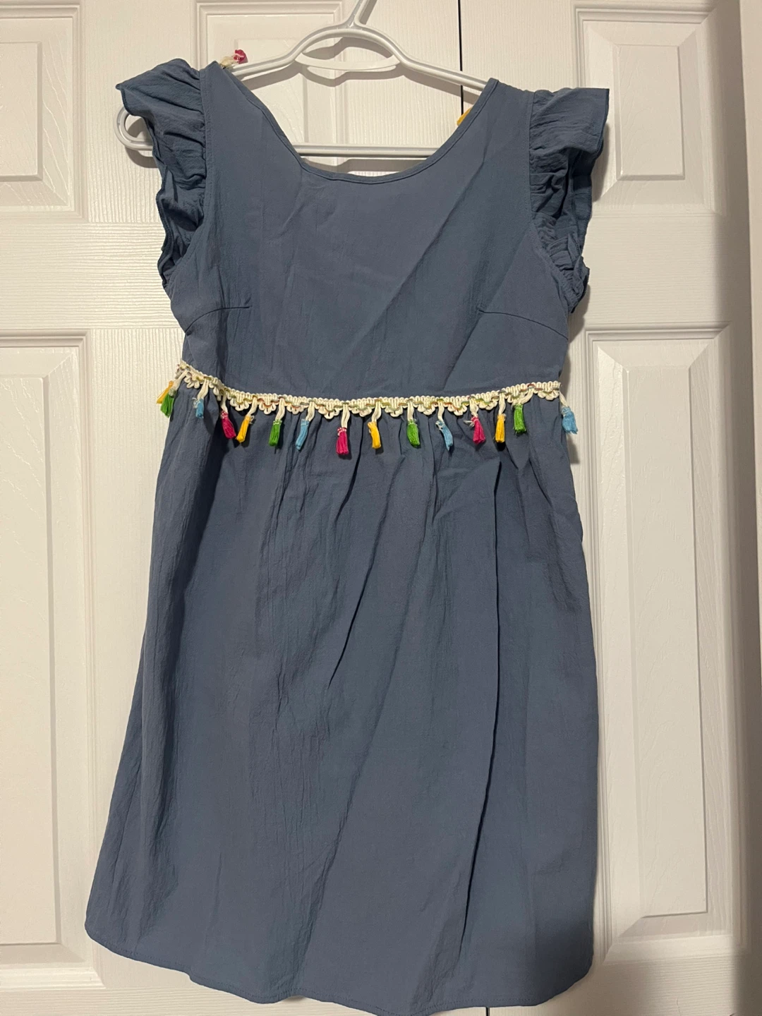 Medium Blue Tassel Dress
