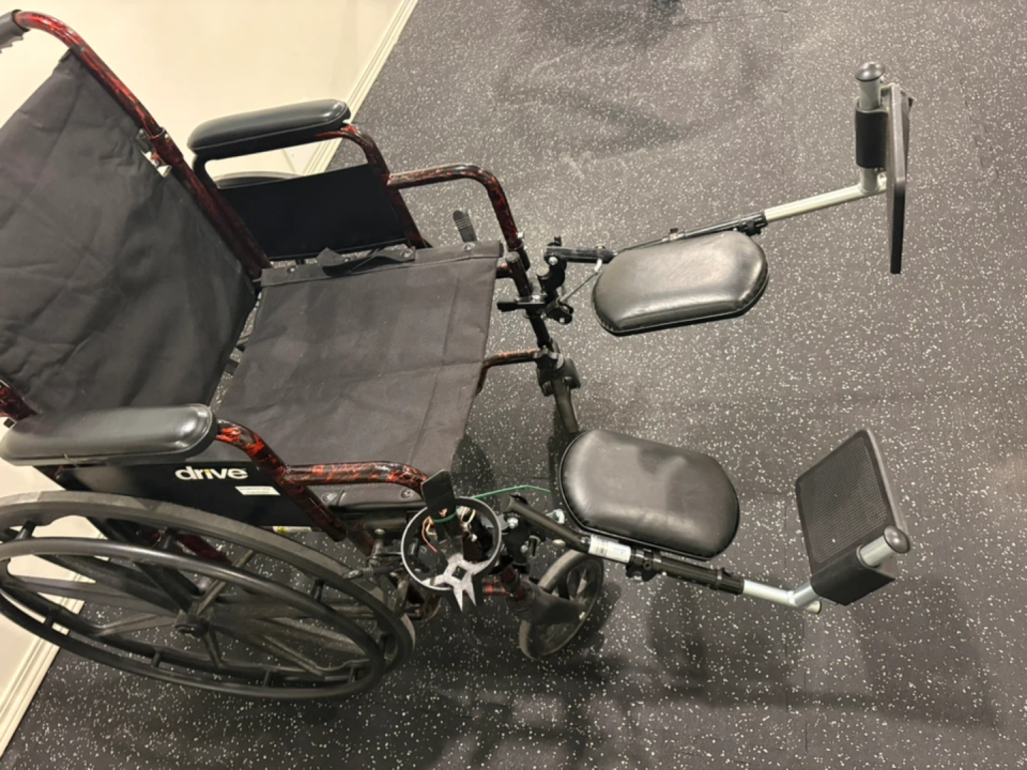 Rebel Lightweight Wheelchair with Swing-Away Footrest, Red - photo 3