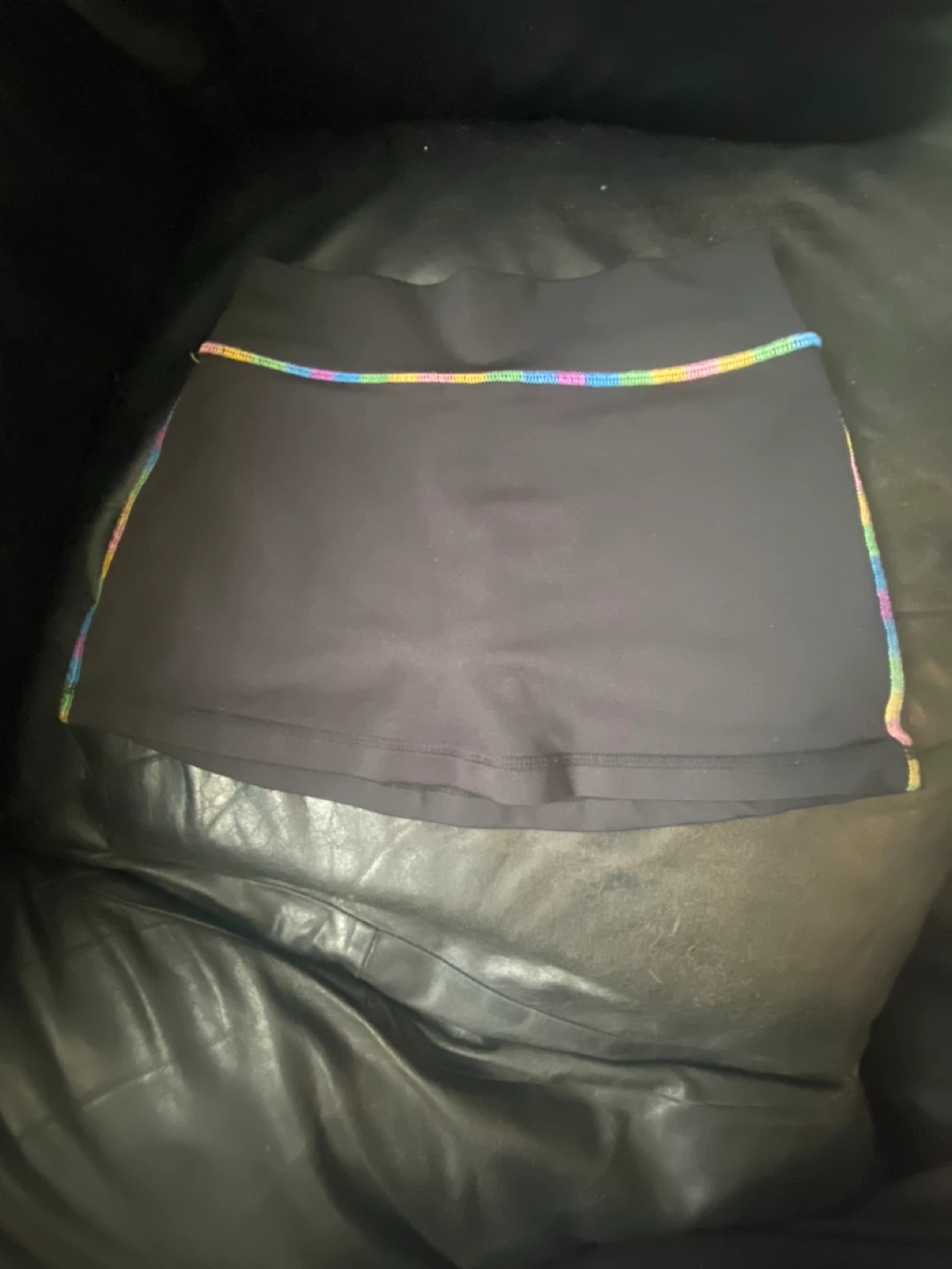 Black Athletic Skirt with Rainbow Trim - photo 2