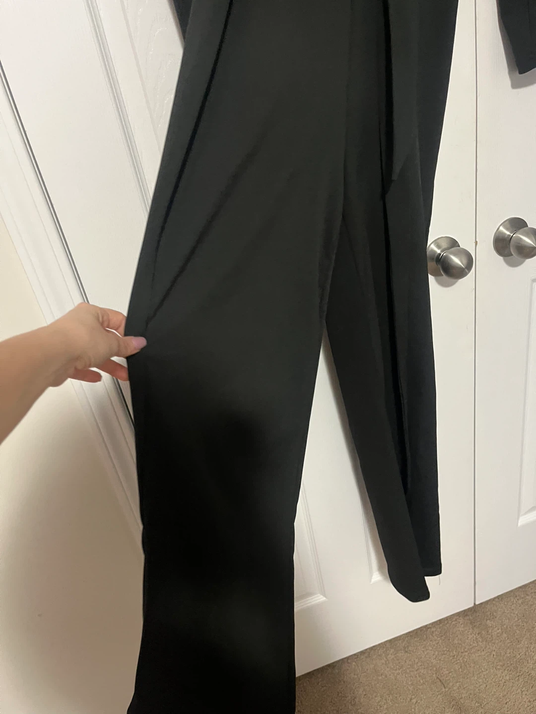 Large Black Jumpsuit with Belt - photo 2