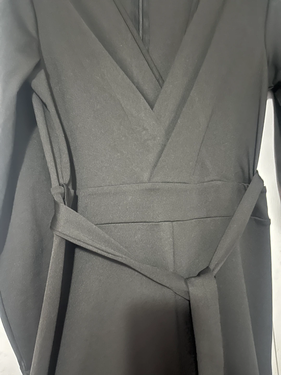 Large Black Jumpsuit with Belt - photo 3