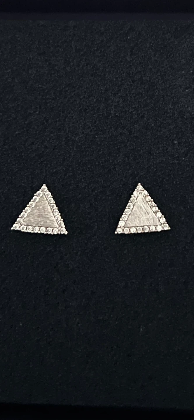 Triangle Stud Earrings - photo 2