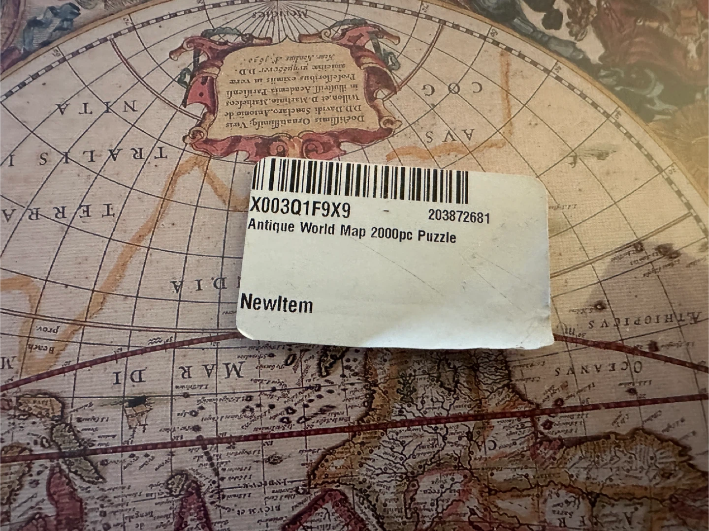 🧡 Eurographics Antique World Map 2000 Piece Jigsaw Puzzle - photo 2