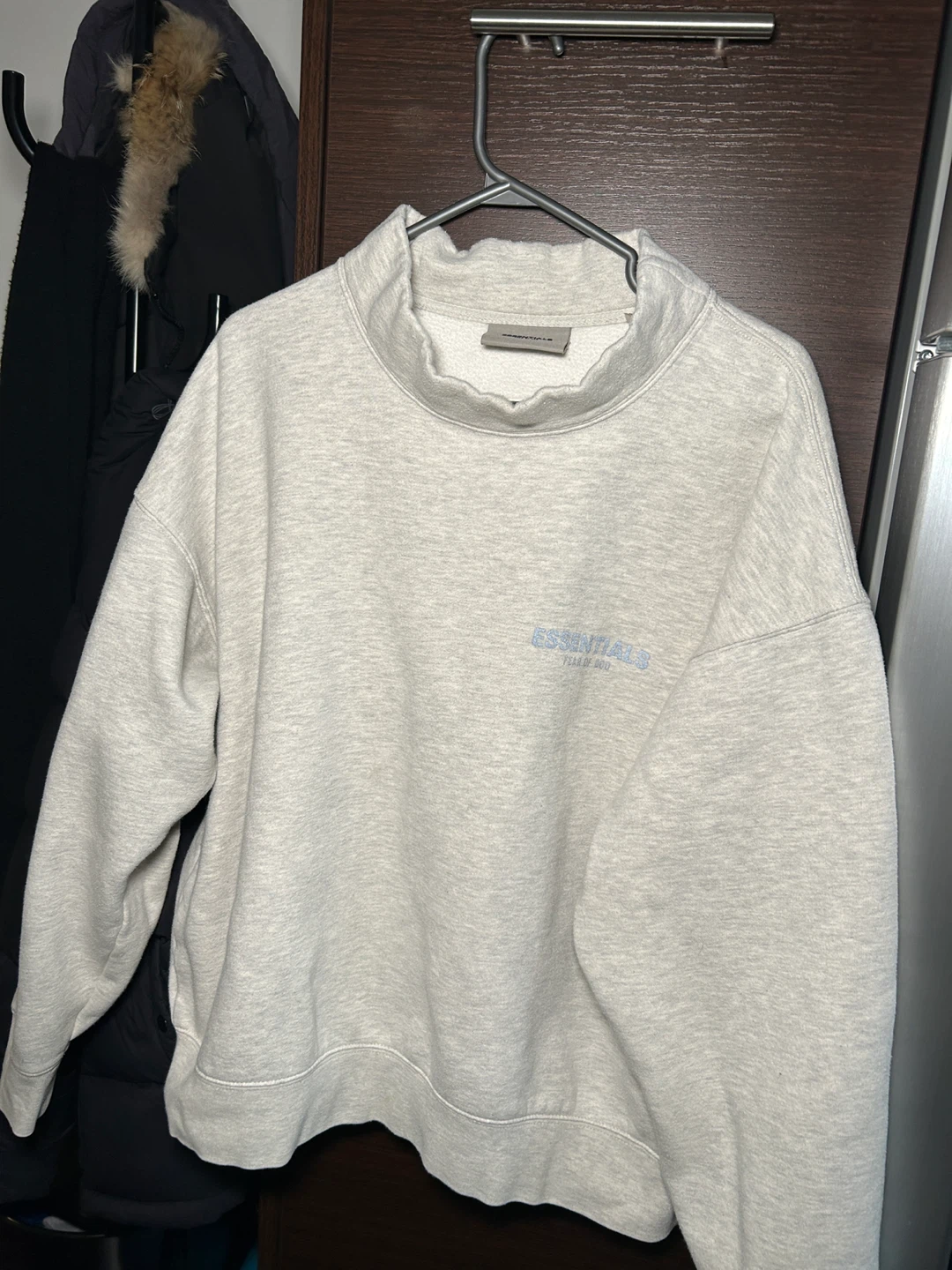Fear of God Essentials Mock Neck Sweatshirt - Light Grey