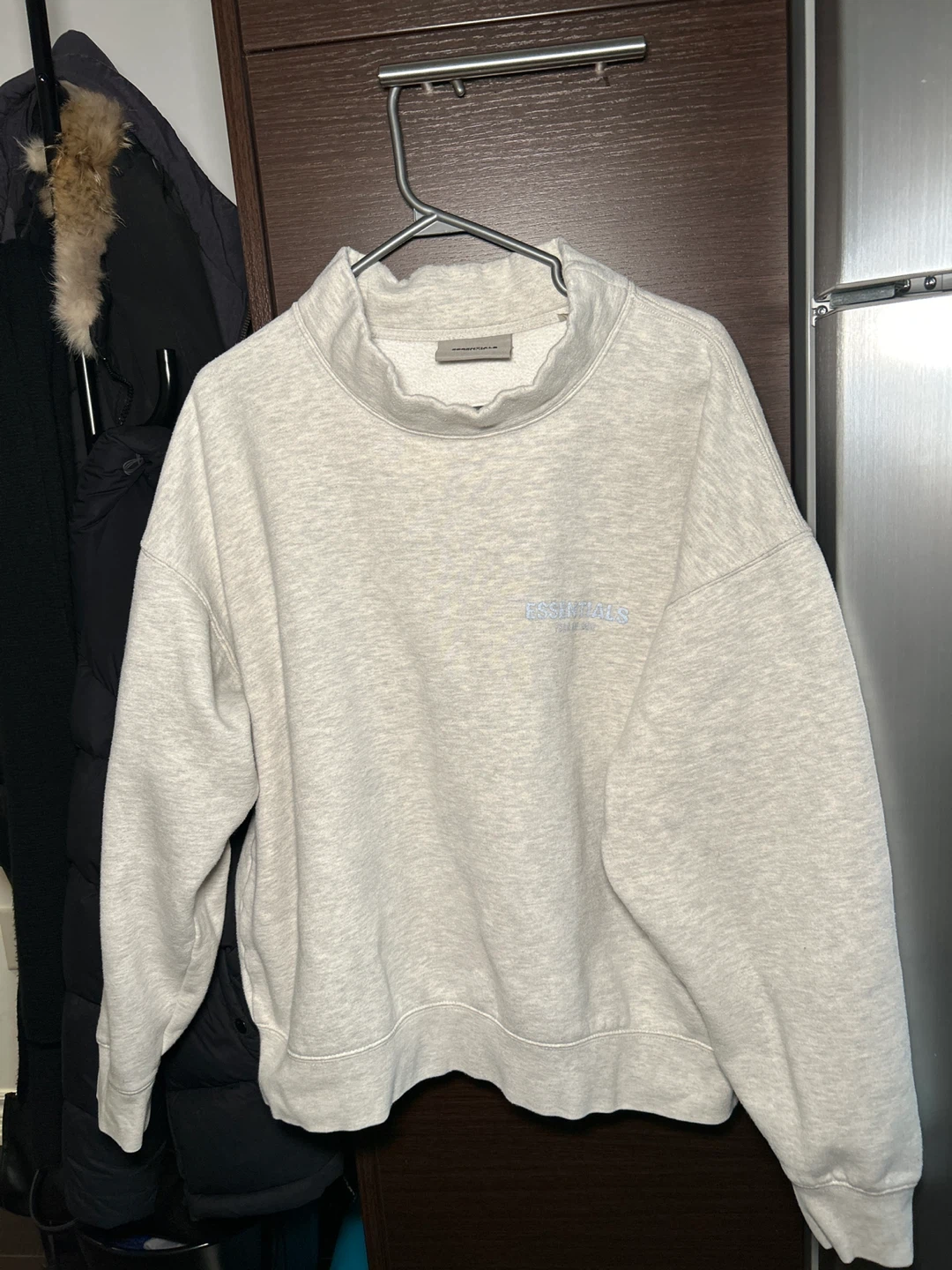 Fear of God Essentials Mock Neck Sweatshirt - Light Grey - photo 2