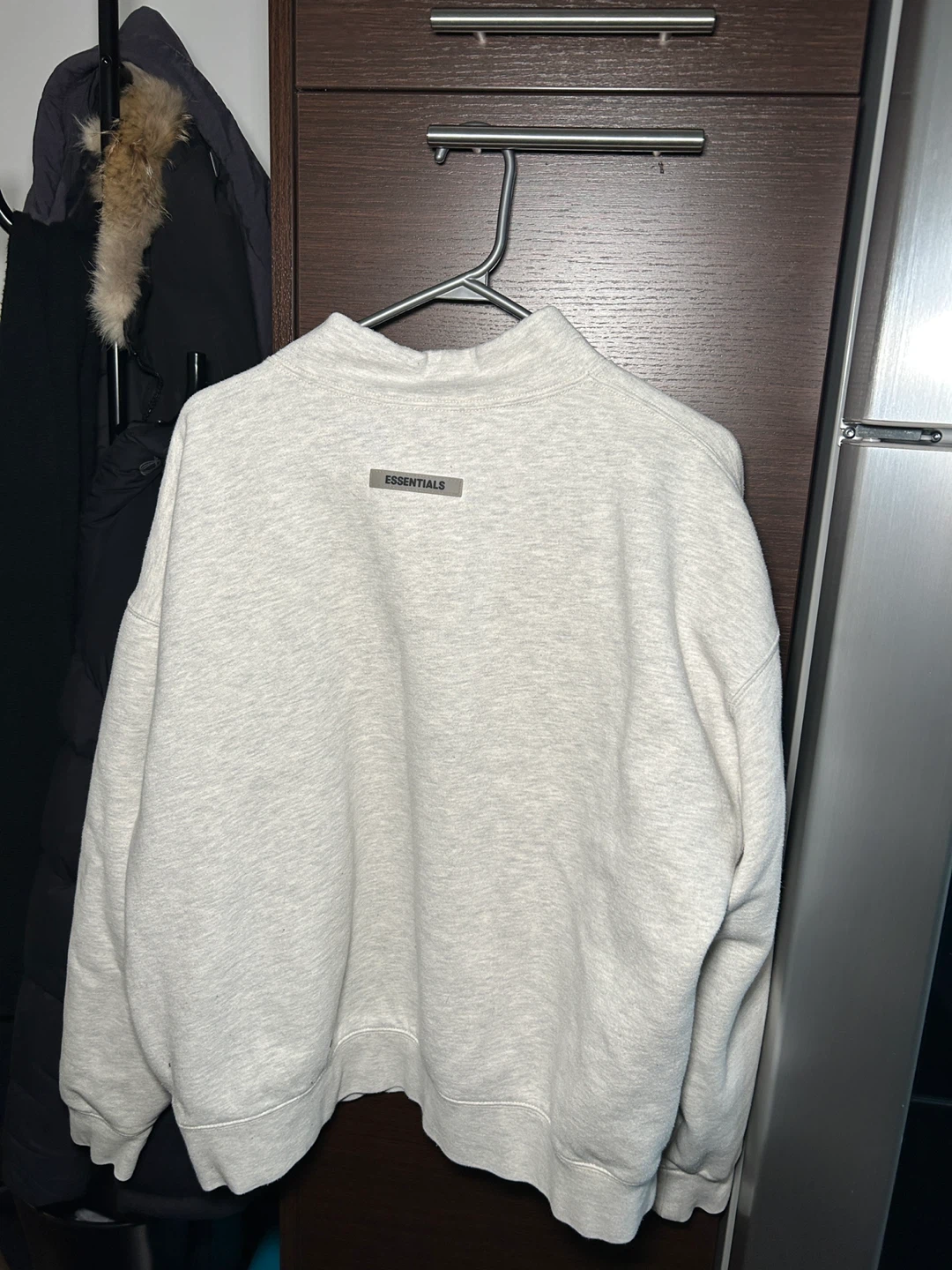 Fear of God Essentials Mock Neck Sweatshirt - Light Grey - photo 3