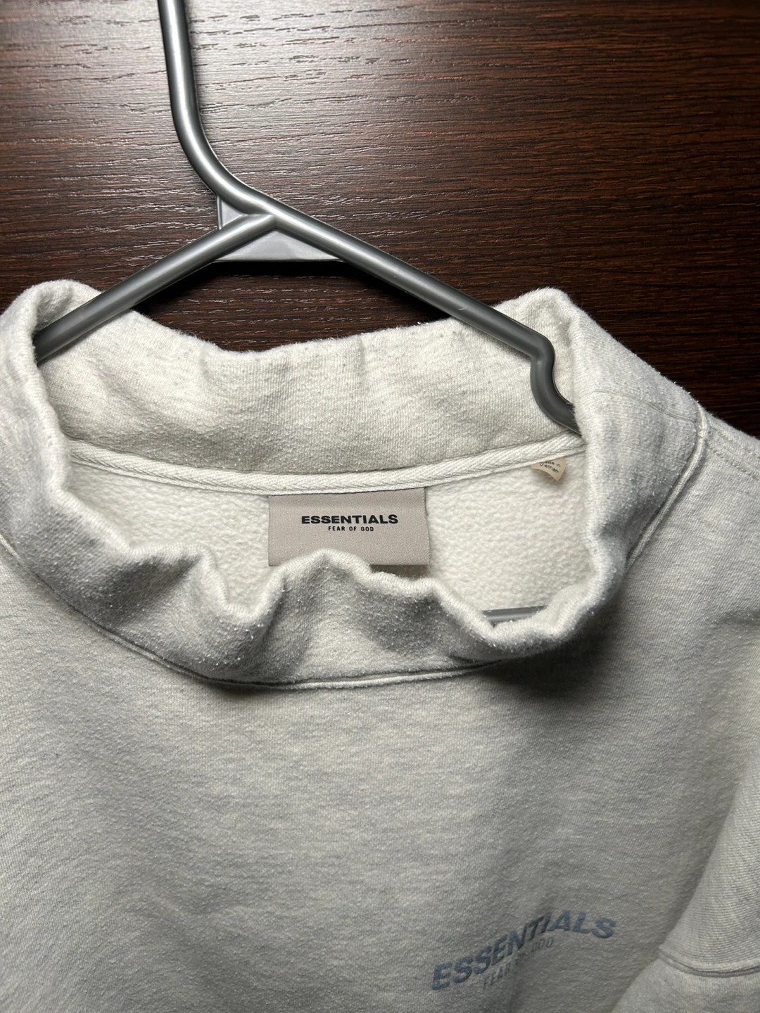 Fear of God Essentials Mock Neck Sweatshirt - Light Grey - photo 4