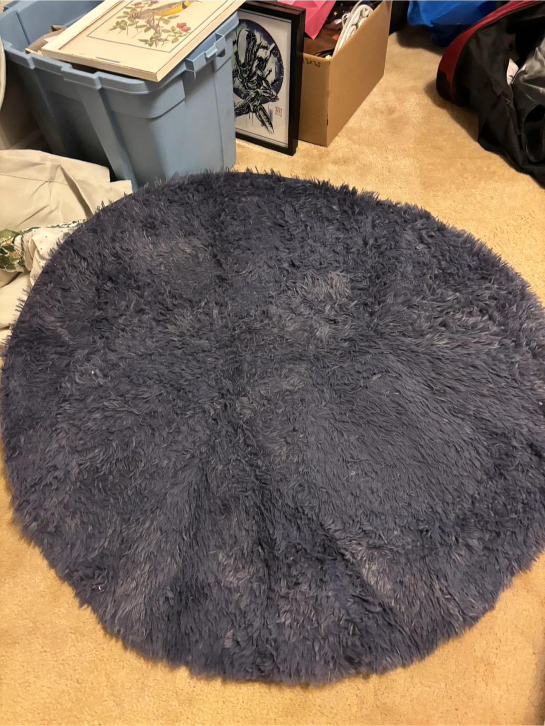 Round Shaggy Area Rug