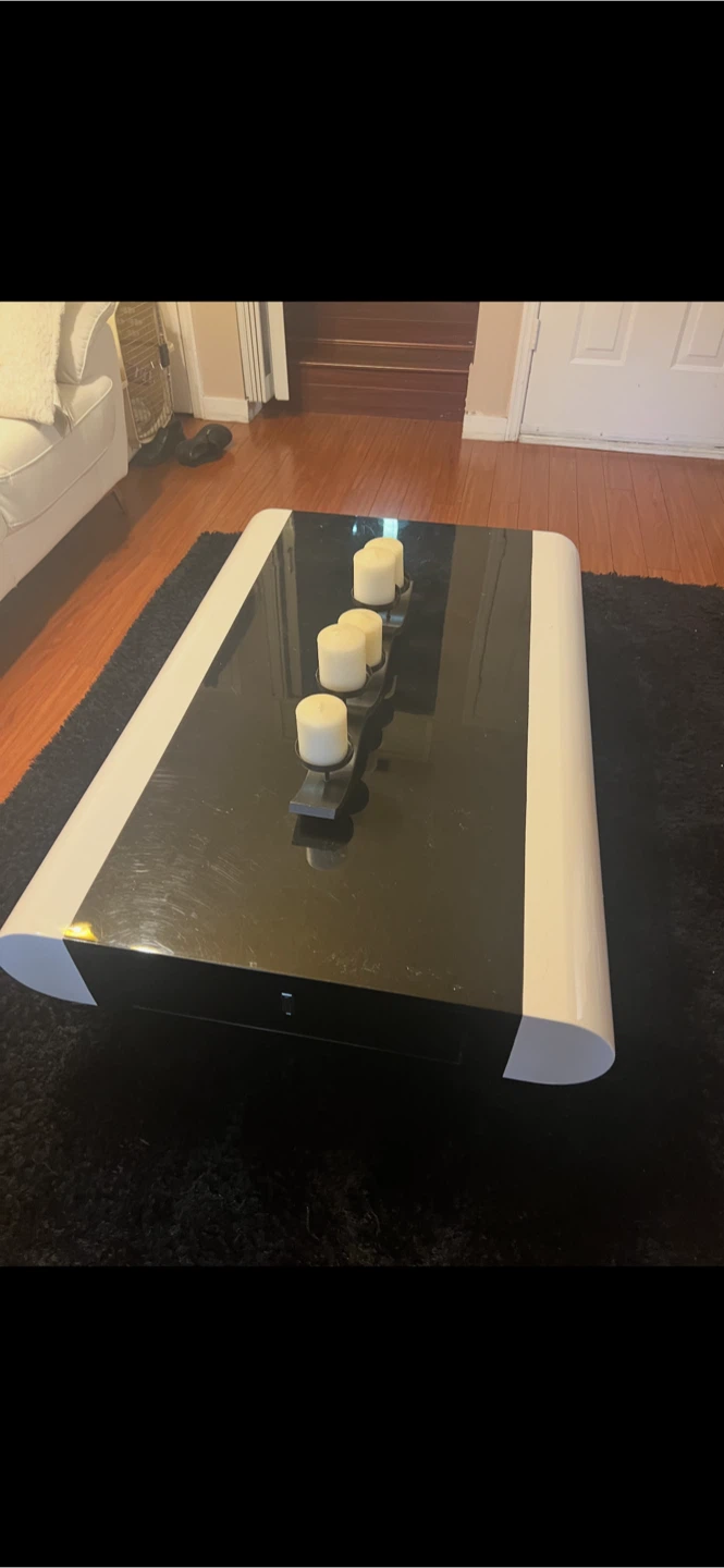 Modern Black and White Coffee Table
