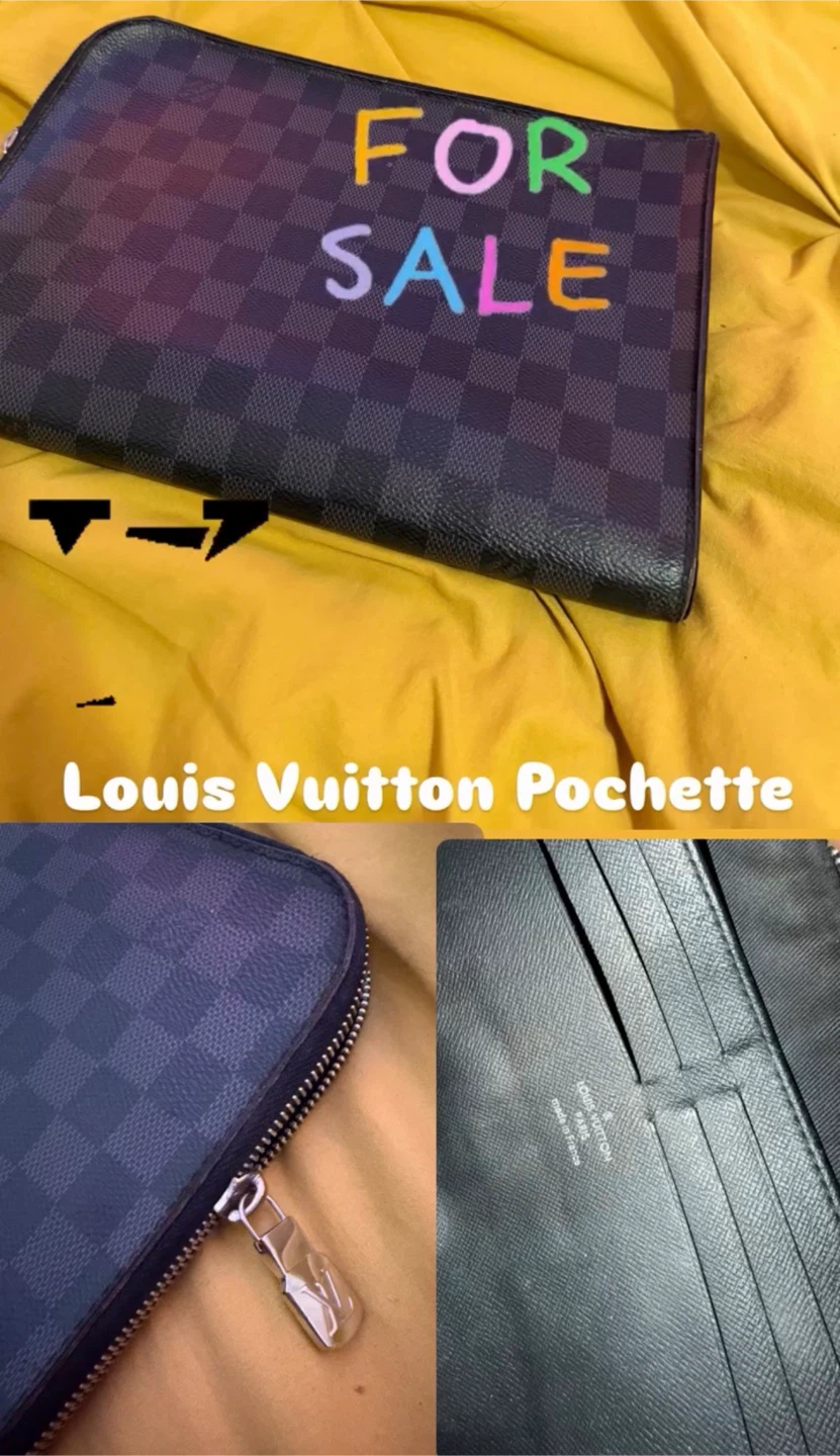 Louis Vuitton Damier Ebene Pochette Cosmetic Pouch