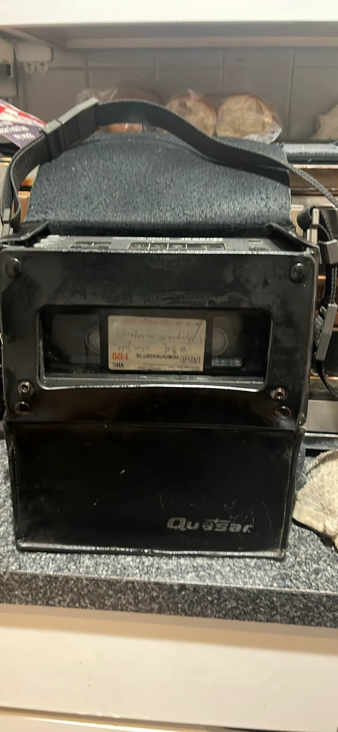 Quasar Portable VHS VCR Player with Case