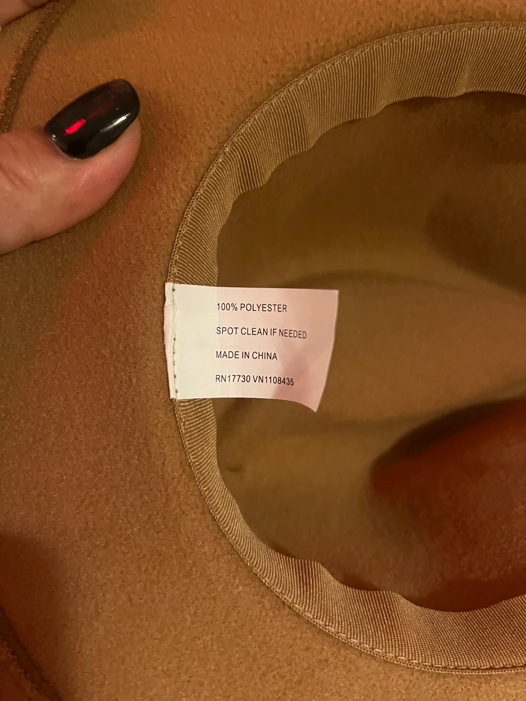 Brown Fedora Hat - 100% Polyester - photo 3