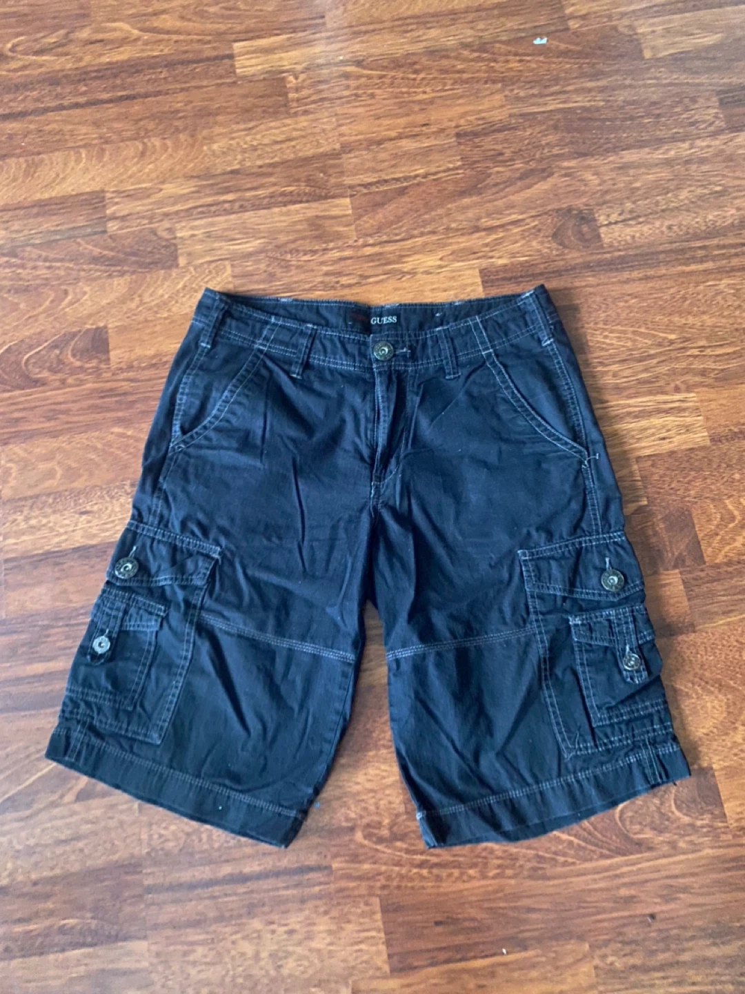 Guess Men's Black Cargo Shorts