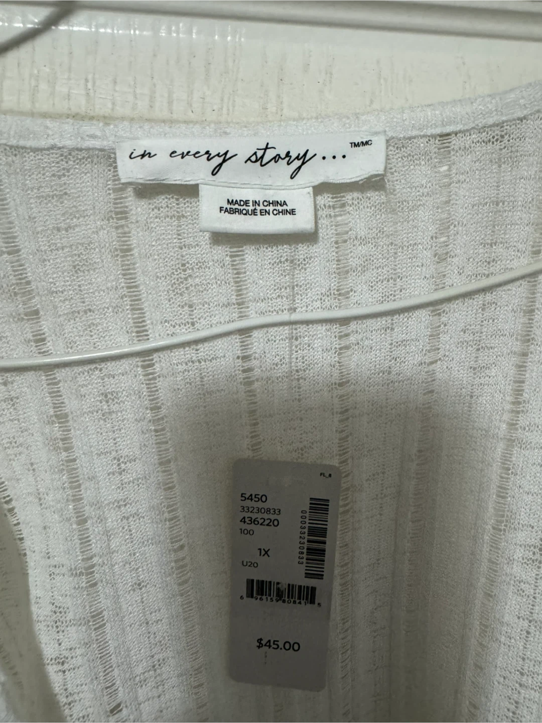 In Every Story White Open Front Knit Cardigan - 1X - photo 4