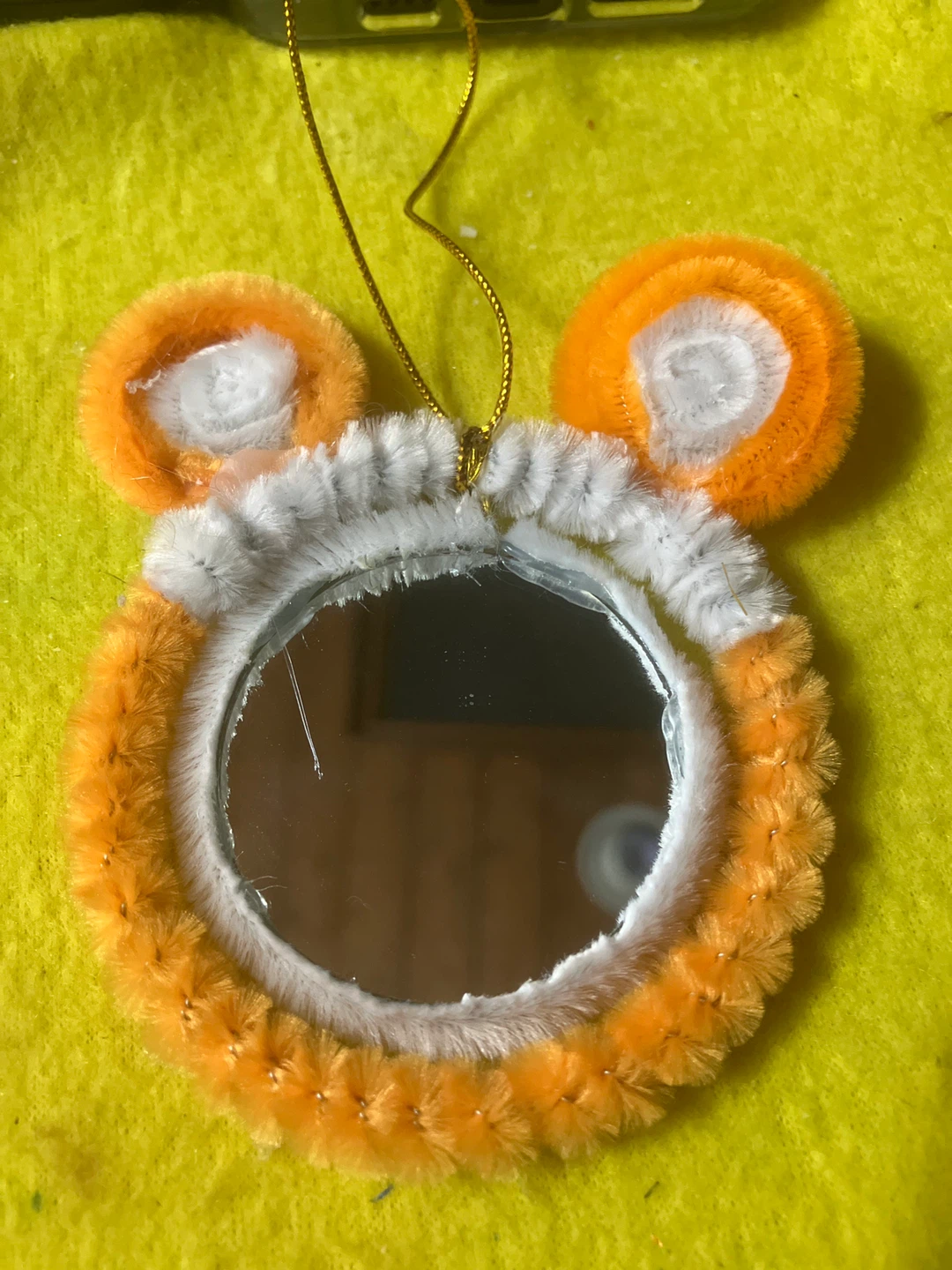 Handmade Pom Pom Mirror Ornament