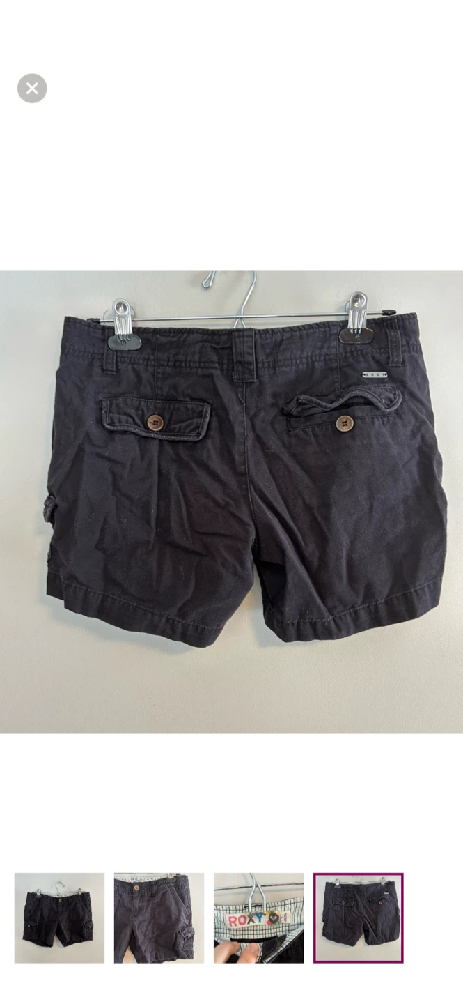 Roxy Women's Cargo Shorts - Size 7 - Black - photo 4