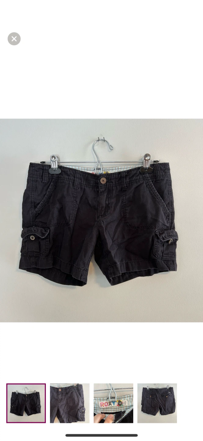 Roxy Women's Cargo Shorts - Size 7 - Black