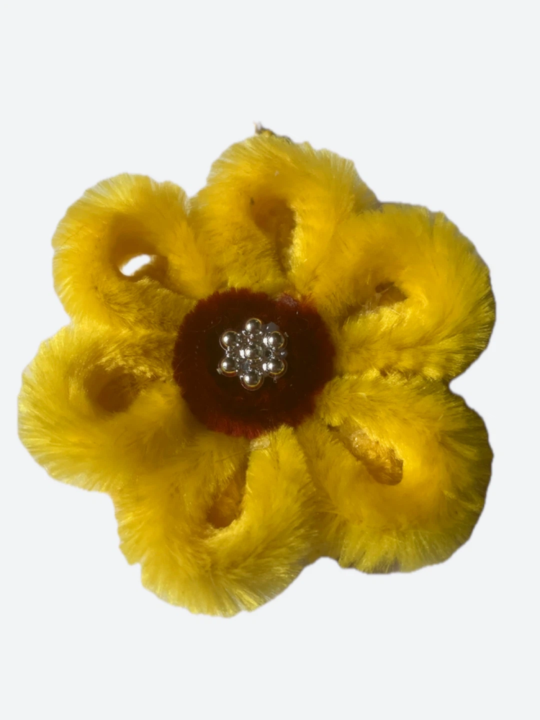 Yellow Flower Charm with Face