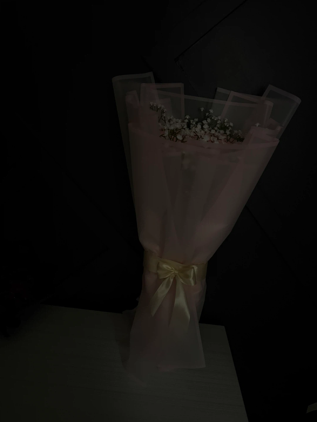 Pink Rose and Baby's Breath Artificial Flower Bouquet - photo 2