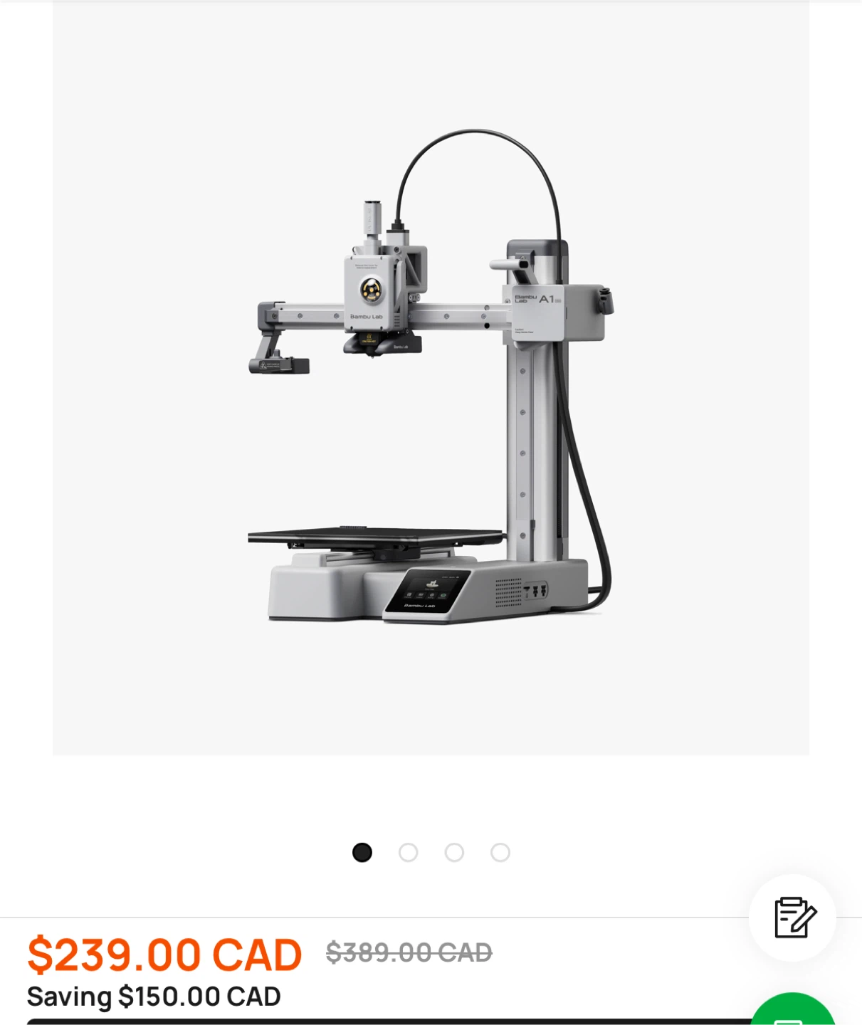 Bambu Lab A1 3D Printer + 3 1kg fillaments