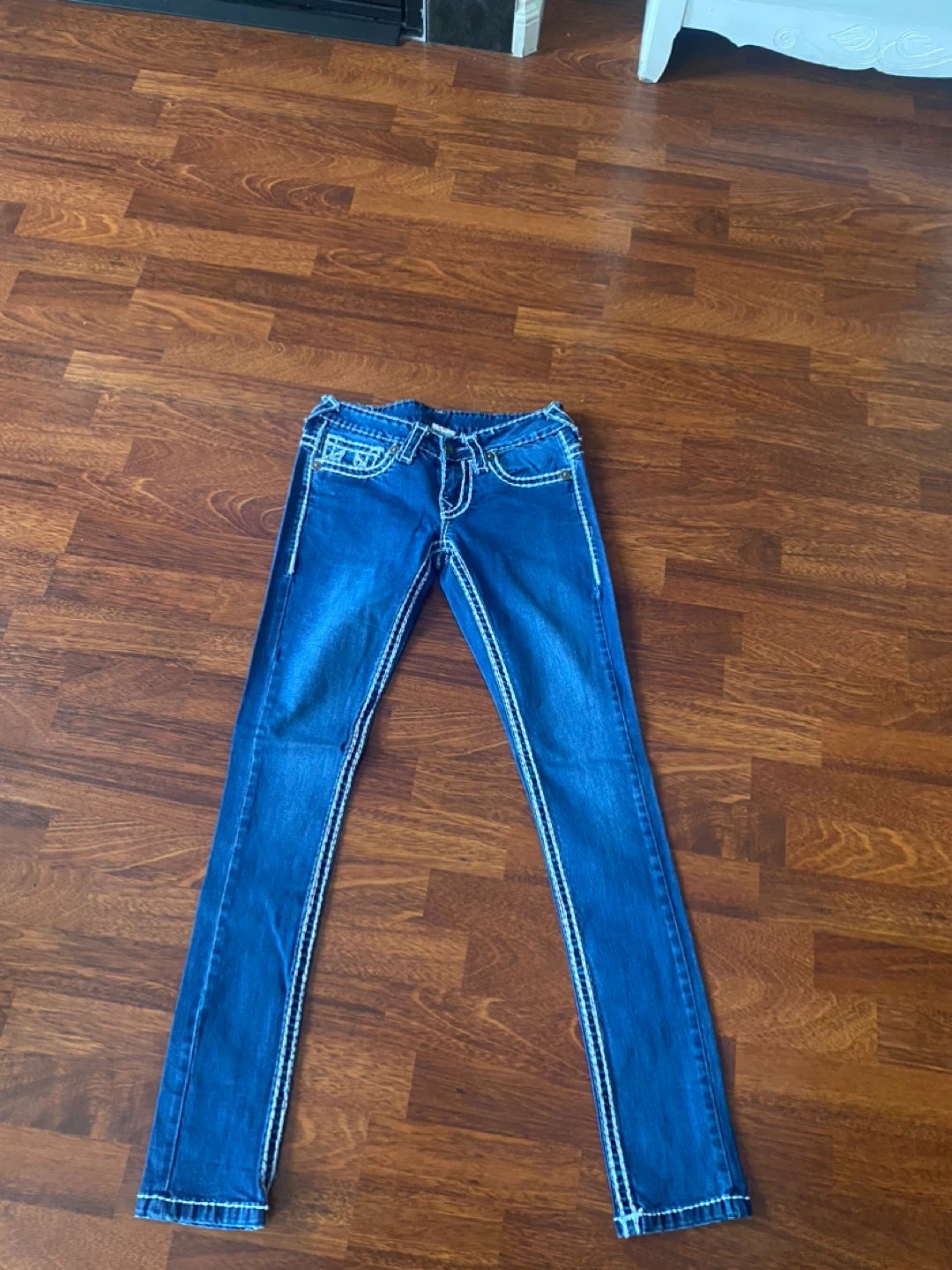 True Religion Jeans Womens Size 27 Blue Skinny Stretch Denim