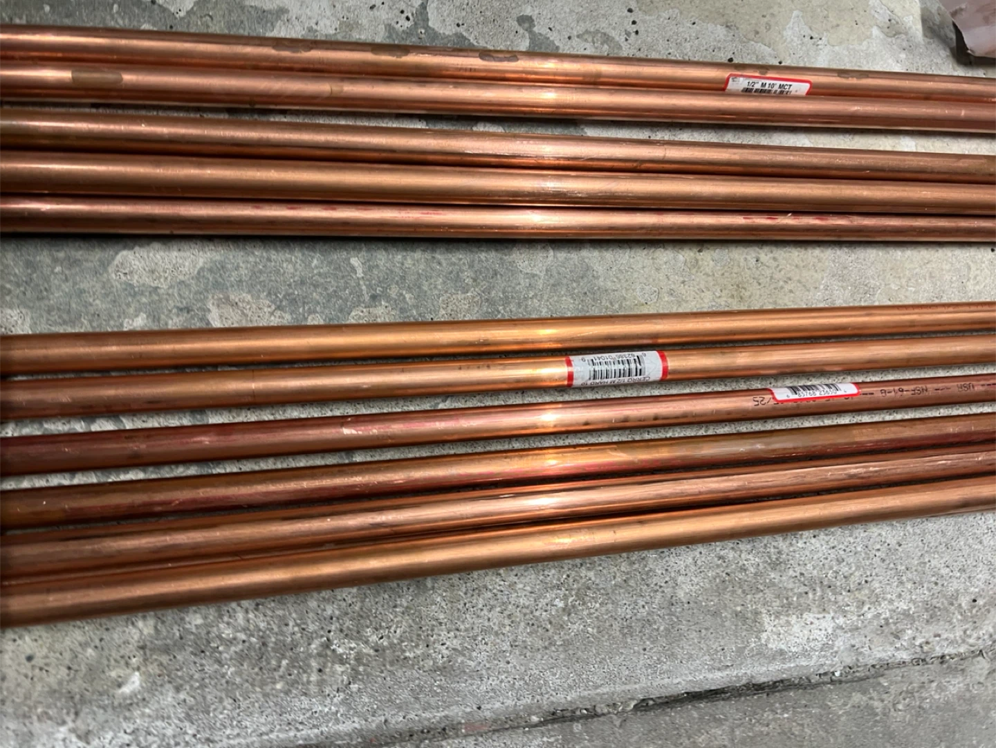 Cerro Copper Pipe 1/2" x 10' Hard - photo 2