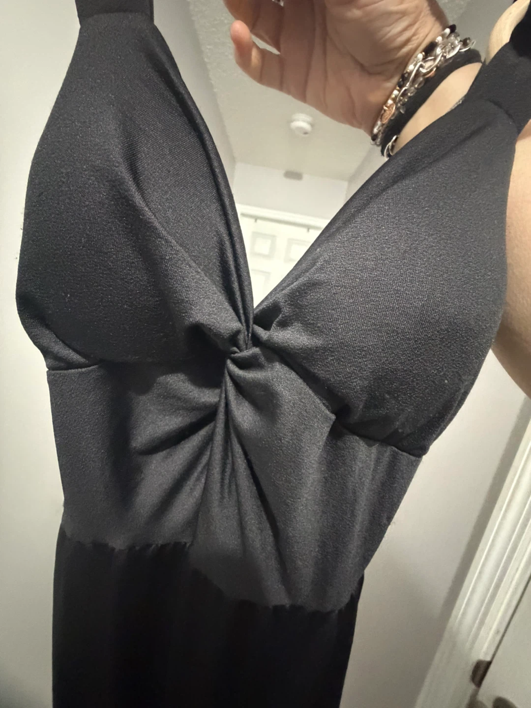 Derek Heart Black Dress with wooden rings - photo 3