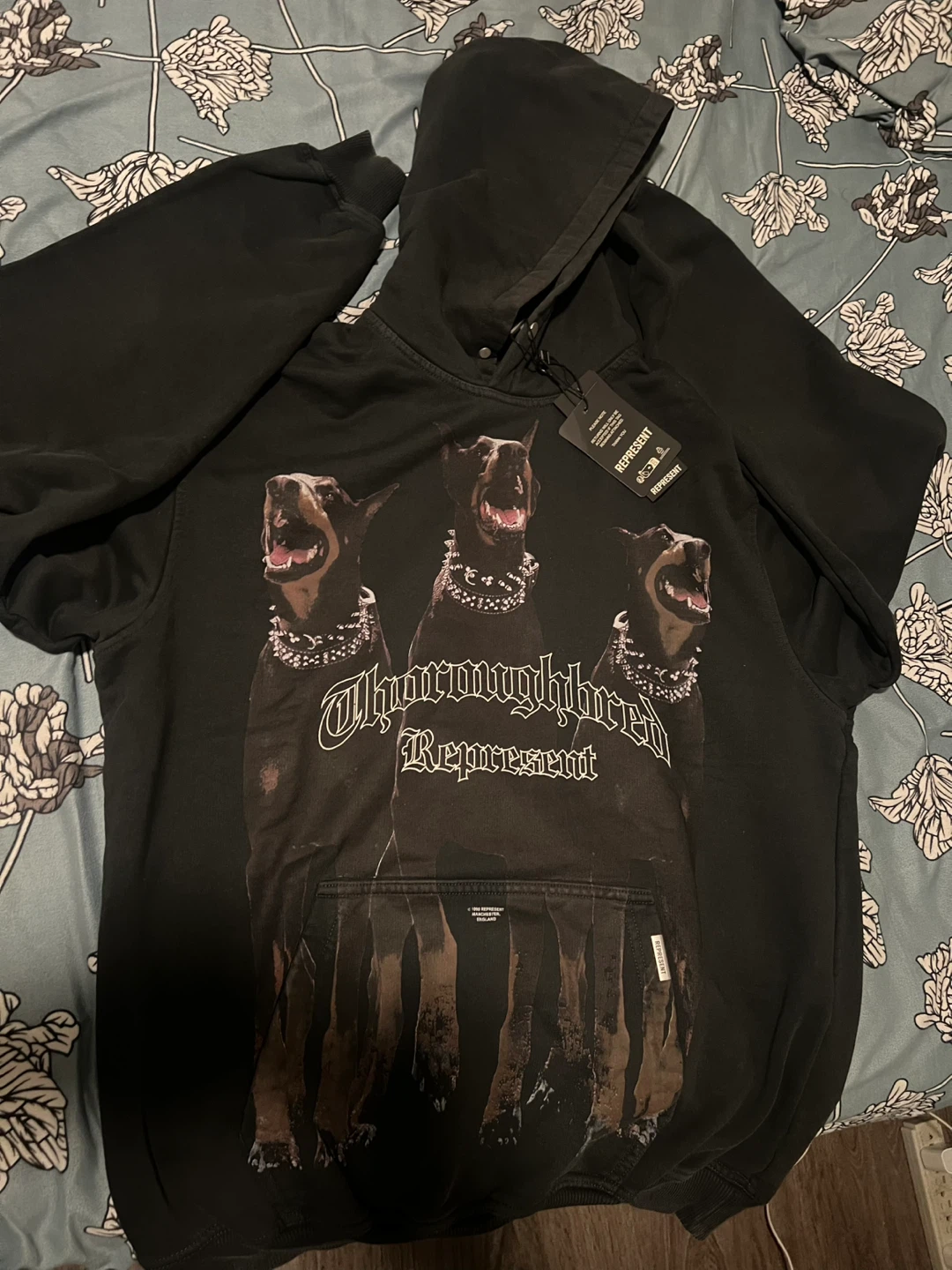 REPRESENT Thoroughbred Hoodie Vintage Black - photo 3