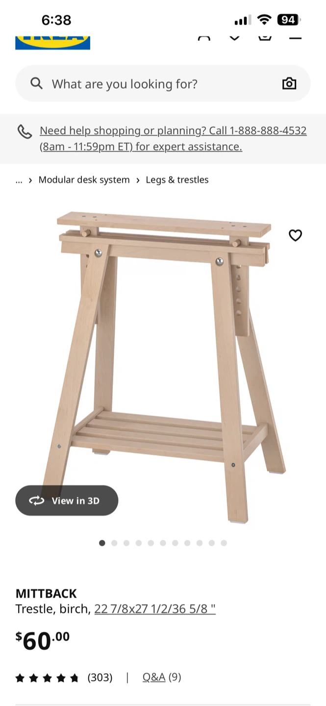 IKEA MITTBACK Trestles - Birch (Set of 2) $75 set - photo 4