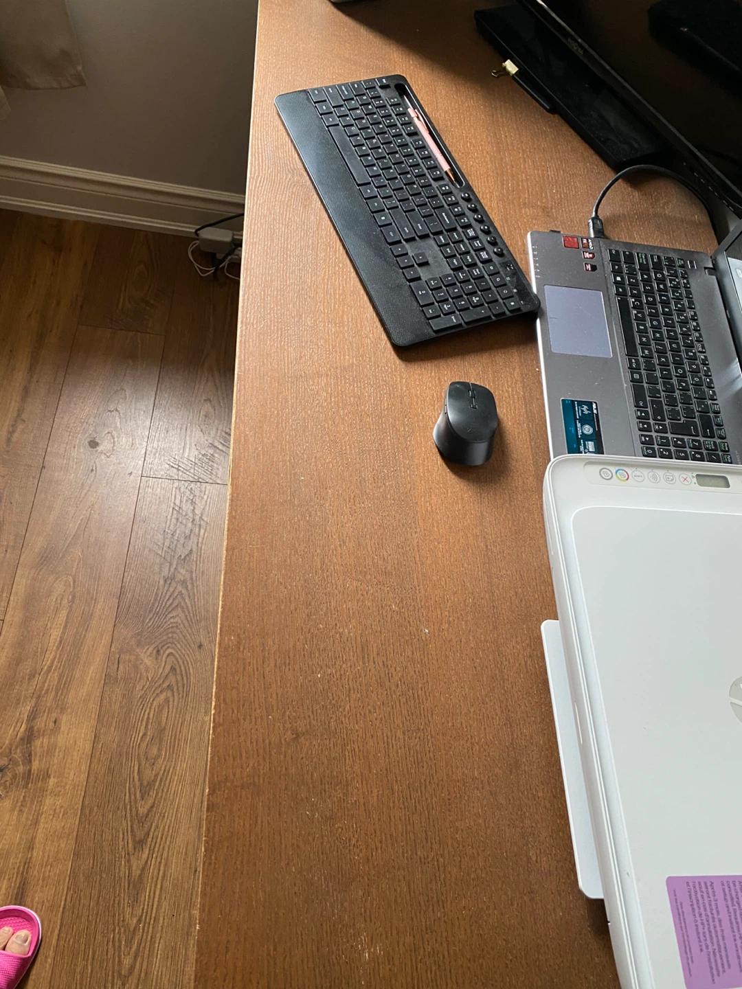 Wooden Desk with Drawers - photo 2