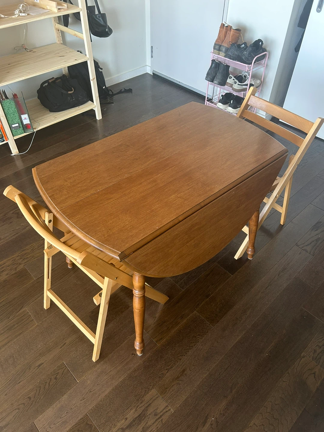 Wooden Drop Leaf Dining Table