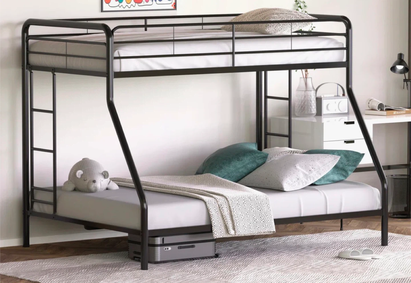 Black Metal Bunk Bed Frame