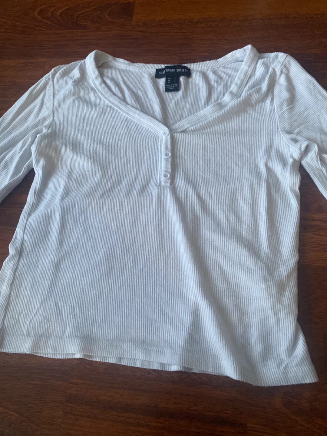 White Long Sleeve Top - photo 2