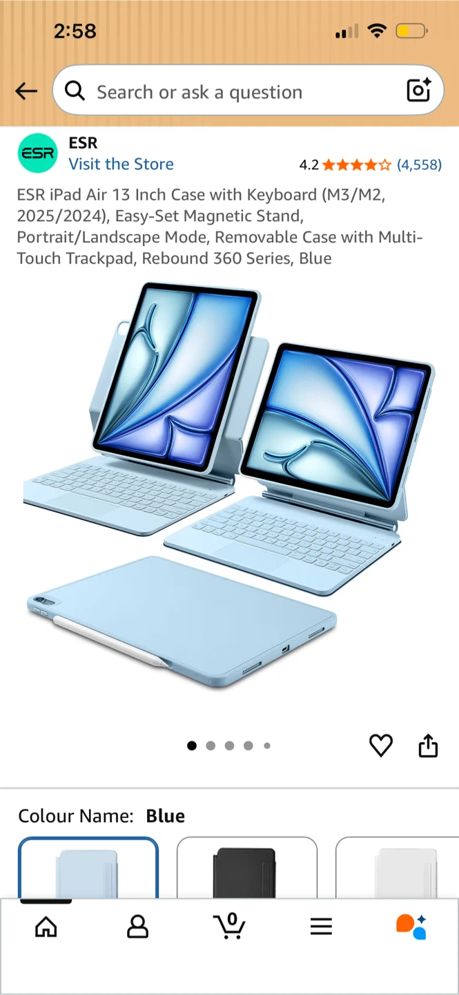 ESR Magnetic Keyboard Case for iPad Air 13"