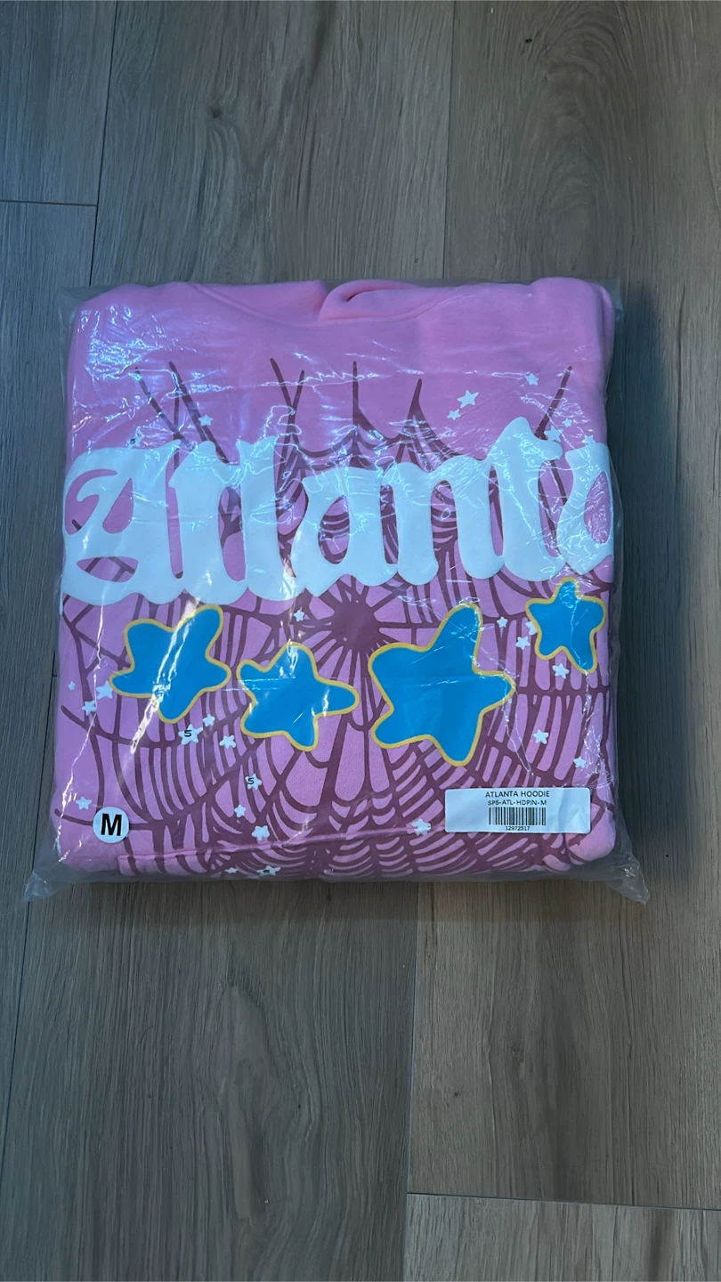 Pink Spider Web Atlanta Hoodie Size M
