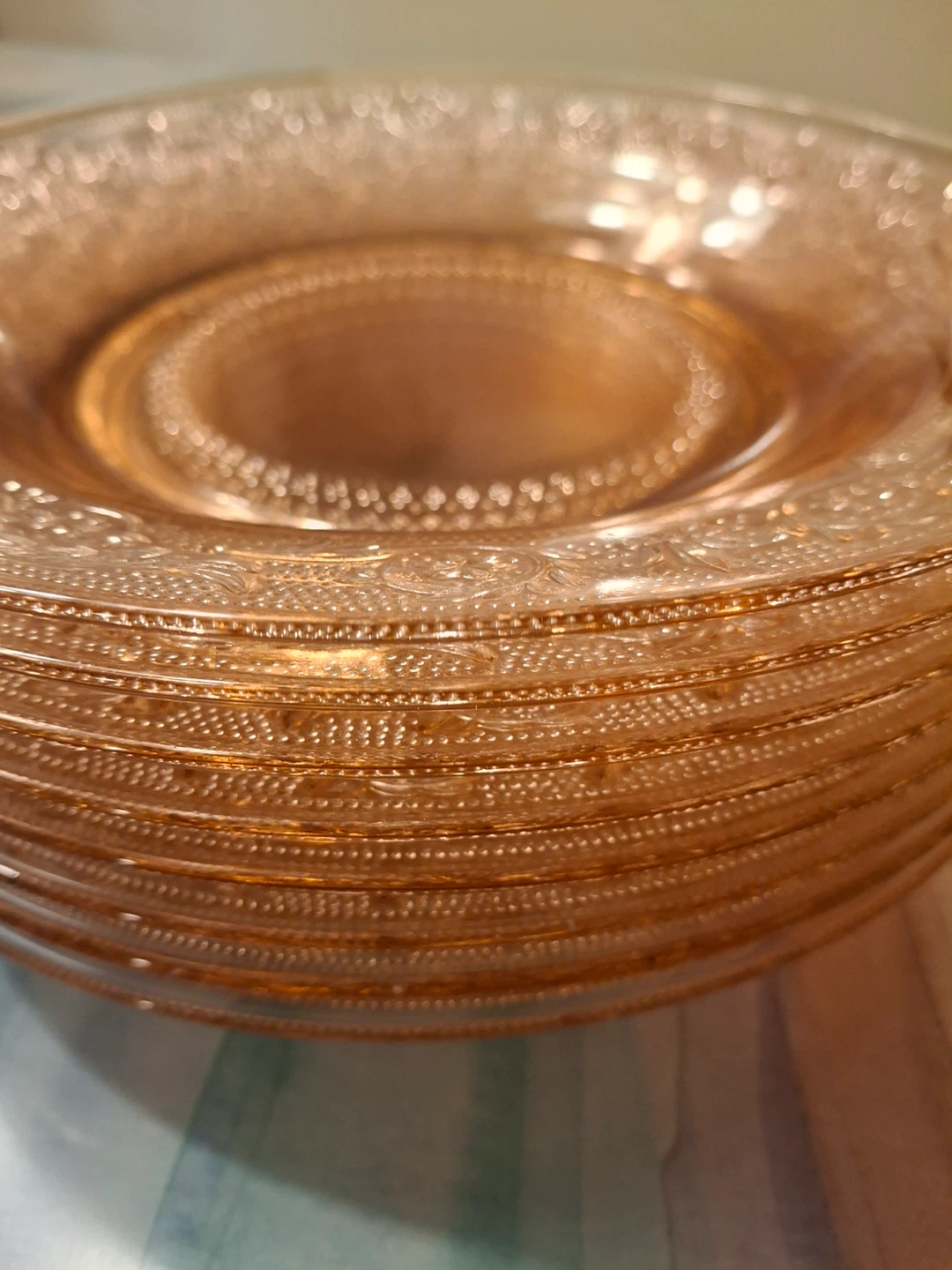 Set of 8 vintage shallow glass bowls (priced as set)