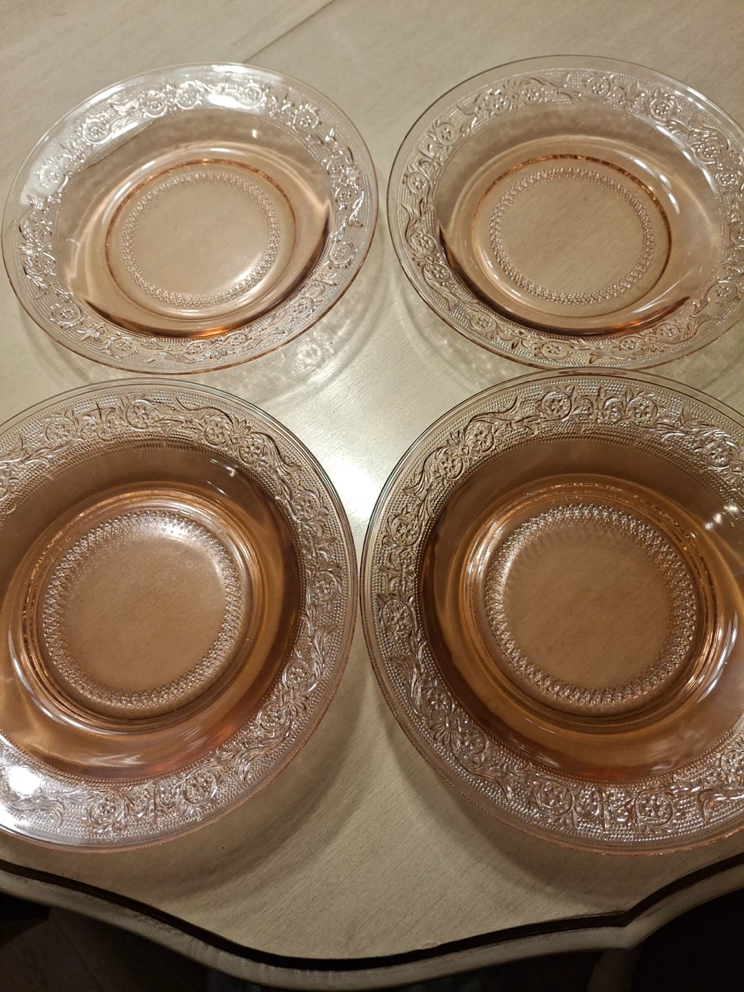 Set of 8 vintage shallow glass bowls (priced as set) - photo 2