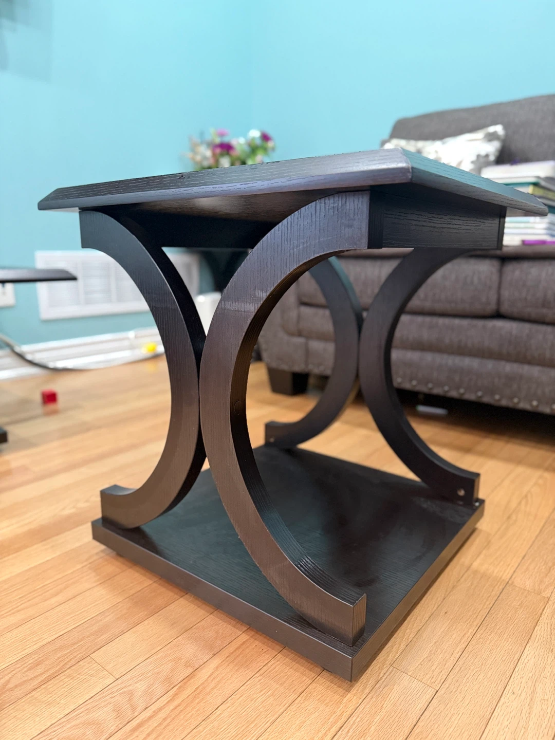 Dark Wood Modern Coffee Table + 2 Matching Side Tables - photo 4