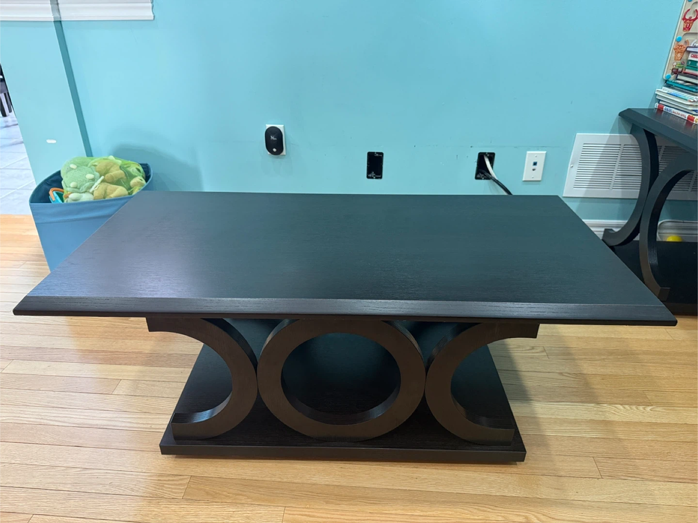 Dark Wood Modern Coffee Table + 2 Matching Side Tables - photo 5